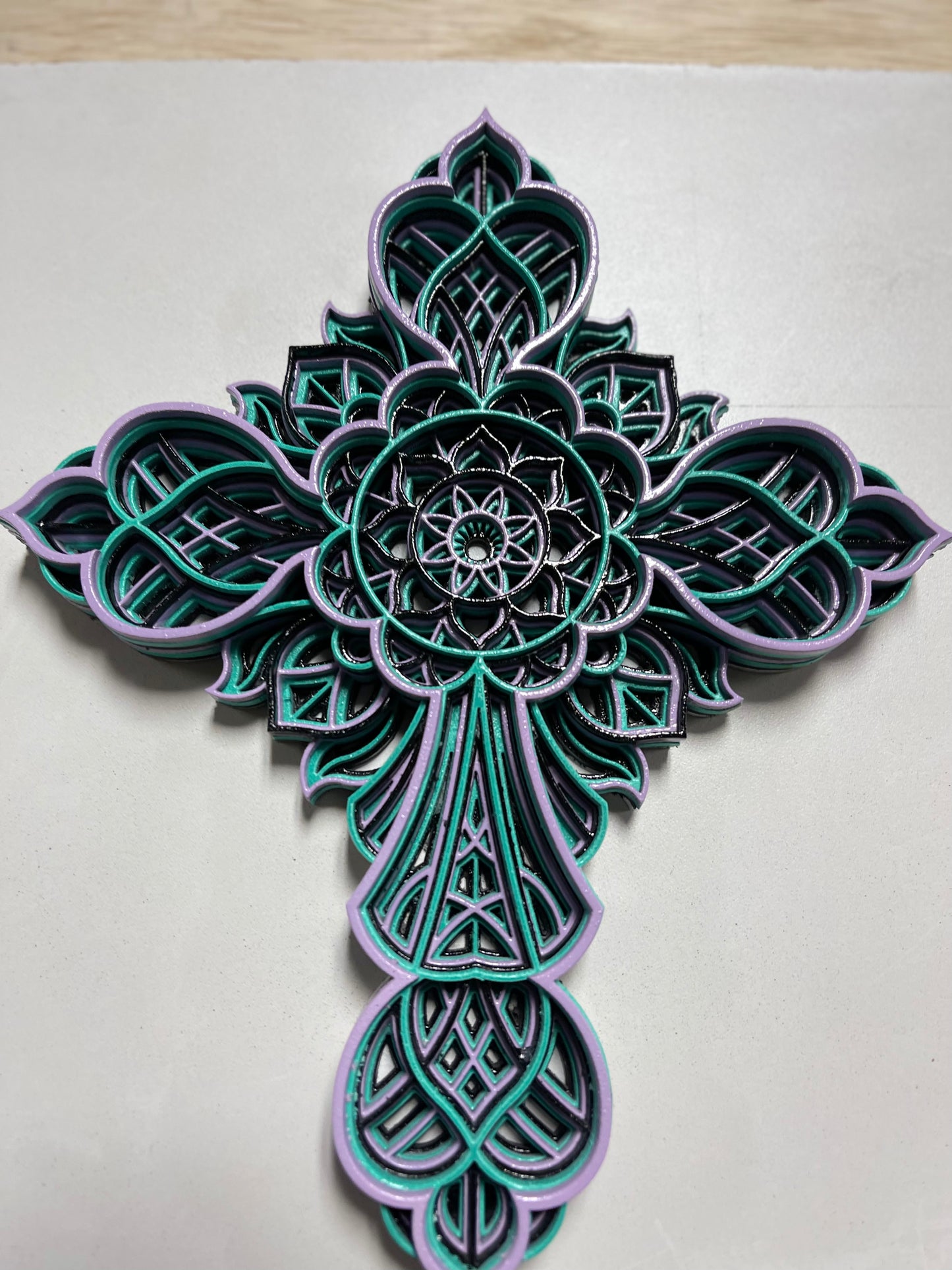 Layered Cross Art